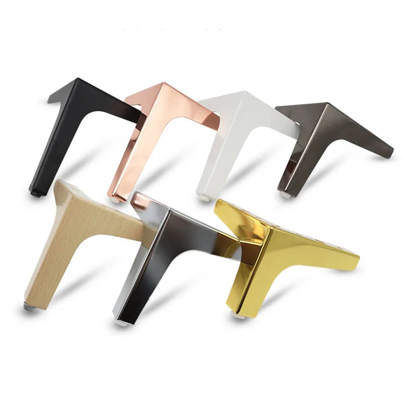Heavy-Duty Metal Furniture Replacement Sofa Legs 8 10 13 15 17cm Iron Triangle Cabinet Feet for Cupboard Couch Chair Ottoman