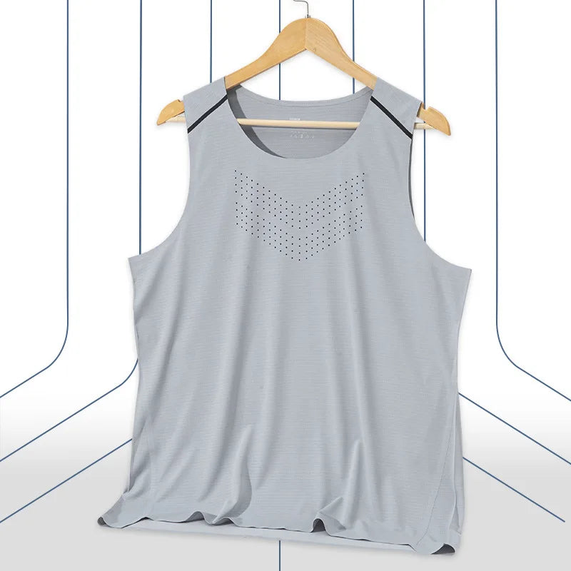 Men's Quick Dry Sleeveless Racing Tank Top Lightweight Vest for Summer Outdoor Fitness Marathon Training and Sportswear