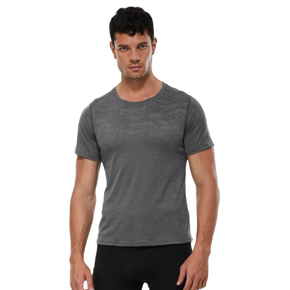 GZYEL-01212 Men's Short Sleeves Sportswear Loose and Casual Fitness Clothes Running Training T-shirt Fitness Wear
