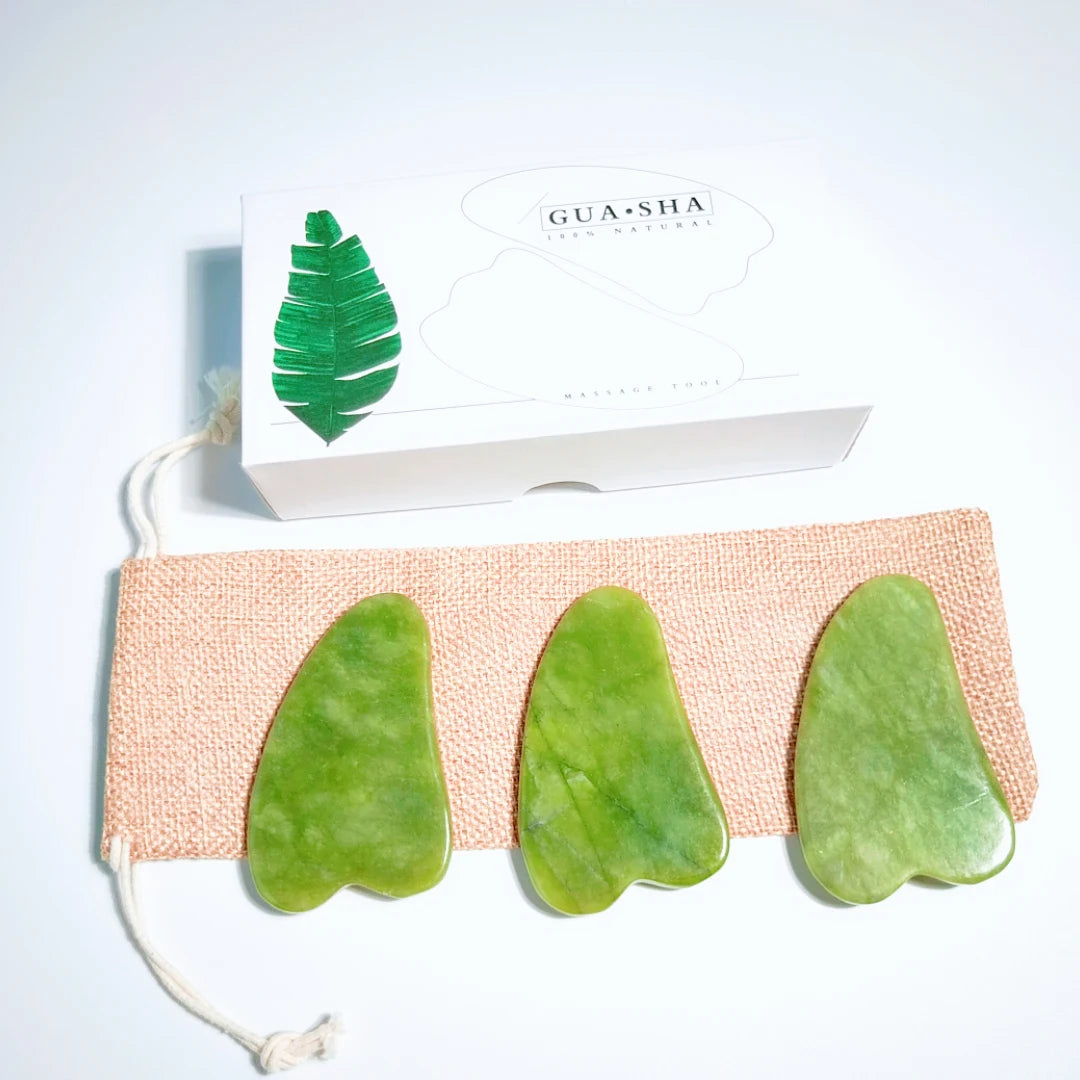 HZ Natural Stone Body Facial Gua Sha Plate for Back Scraping Massager Xiuyan Jade Guasha Board
