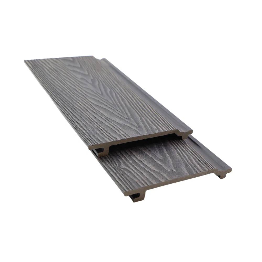 Modern WPC Fluted Wall Panel for Outdoor Use Waterproof Soundproof Fireproof with Geometric Pattern