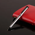 Luxury Matte Black Executive Metal Twist Ballpoint Pen Custom Logo Spin Signature 1.0mm Writing Width Multi-color Ink Gift
