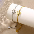 Hot Selling Christmas Theme Bracelets  Snowflake Moose Bell Pendant Bracelet for Women Girls Stainless Steel Chain Bracelet