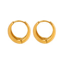 Fashion Hot Selling PVD 18 K Gold Round Versatile Earrings Geometric Earrings