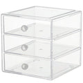High-quality Clear plastic Box with Drawers Stackable Cosmetics Office Desktop Makeup Organizer Storage Display Case