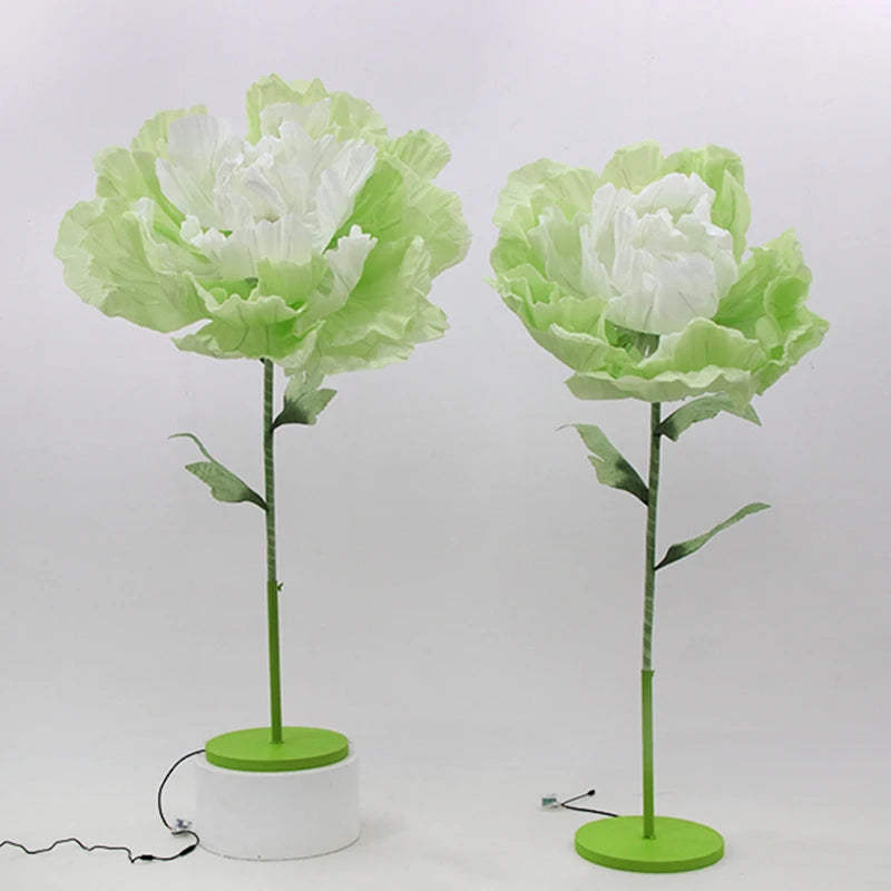 Electricity Automatic Opening and Closing Flowers Paper Flowers Large Wedding Props Stage Decoration Artificial Flowers