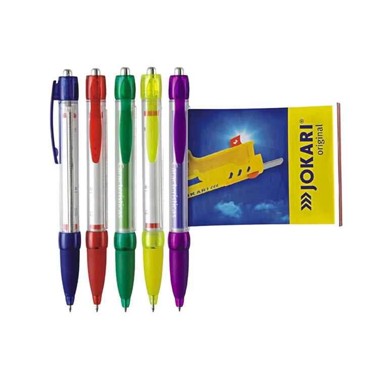 Sports Style CMYK Logo Silk Screen Printed Plastic Ball Pen 1.0mm Writing Width Pull Banner Promotional Environment-protective