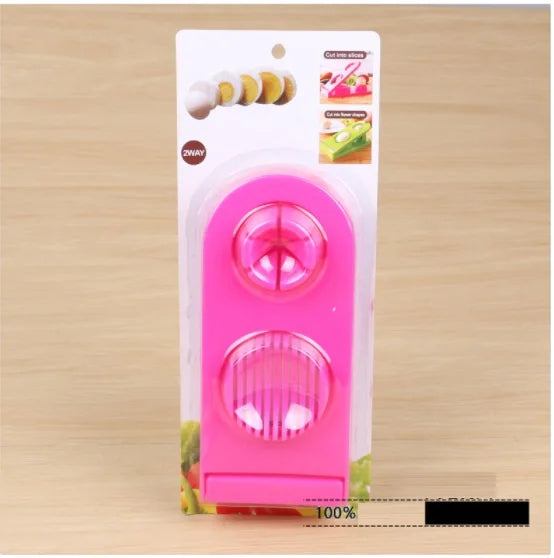 New Henglizi Eco-Friendly Kitchen Gadgets Creative Plastic Egg Cutter with Wire Egg Slicer