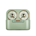 Portable Water Spray Mist Desktop Fan  Dual Motors Air Cooler Retro Tabletop Fan