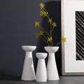 Merlin Hand Shaping Bottle Vase Small Minimalist Pampas Grass Nordic Matte White Vase for Flower Modern Ceramic for Home Decors