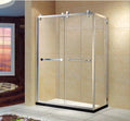 KMRY Best Seller Modern Hotel Bathroom Shower Glass Cabin 8mm Tempered Soft Closing Hinge Enclosure Aluminium Brushed Square