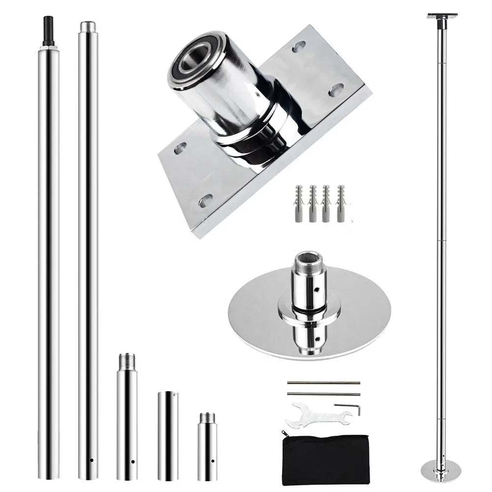 Pole Dance 360 Spinning and Static 45mm Perforable Pole Fitness Stripper Pole