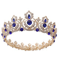 Royal Rhinestones Princess Tiara Wedding Queen Crown Full Round Pageant Crowns