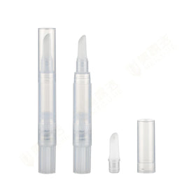 Empty Plastic Cosmetic Pen Container 4ml Lip Gloss & Eye Cream Tube Twist Pen with Silicone Tip for Skin Care & Makeup Tools