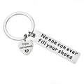 Personalized 'No One Can Ever Fill' Keychain for Retirees Fashionable Stainless Steel Alloy Perfect Gift for Colleagues Friends