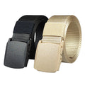 Outdoor Tactical Waist Belt Men's Canvas Leisure Belt Casual Nylon Waistband Durable Plastic Buckle Training Belts 120x3.8cm