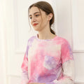 Fung H0088 Stock  Available NEW Trends Long Sleeve&Long Pants Cotton Tie Dye Pjs Set