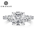 New Design Cubic Zircon 925 Sterling Silver CZ Diamond Wedding Engagement 3-store Rings for Women