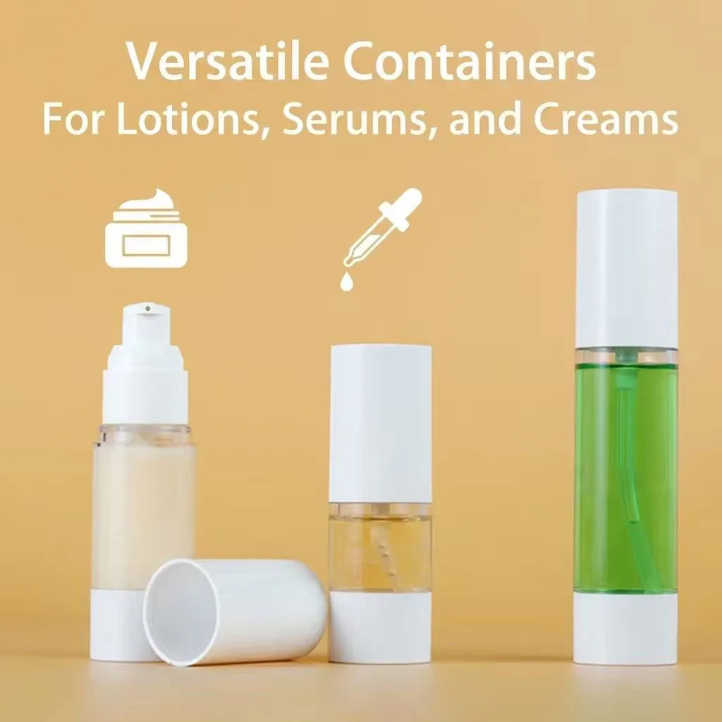 Fuyun Customizable Luxury clear Empty Plastic Lotion Pump Bottle 15ml 30ml 50ml Cosmetics Face Skin Care Airless Pump Bottle