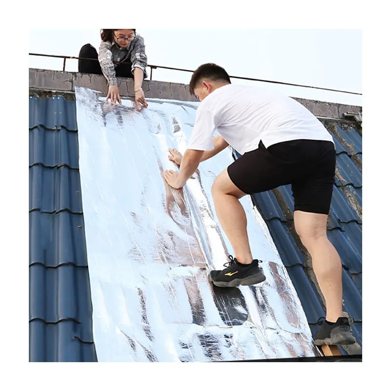Kezu 10cm*5m Industrial Strong Self-Adhesive Aluminum Foil Butyl Waterproof Sealant Tape Rubber Glue for Crack Repair