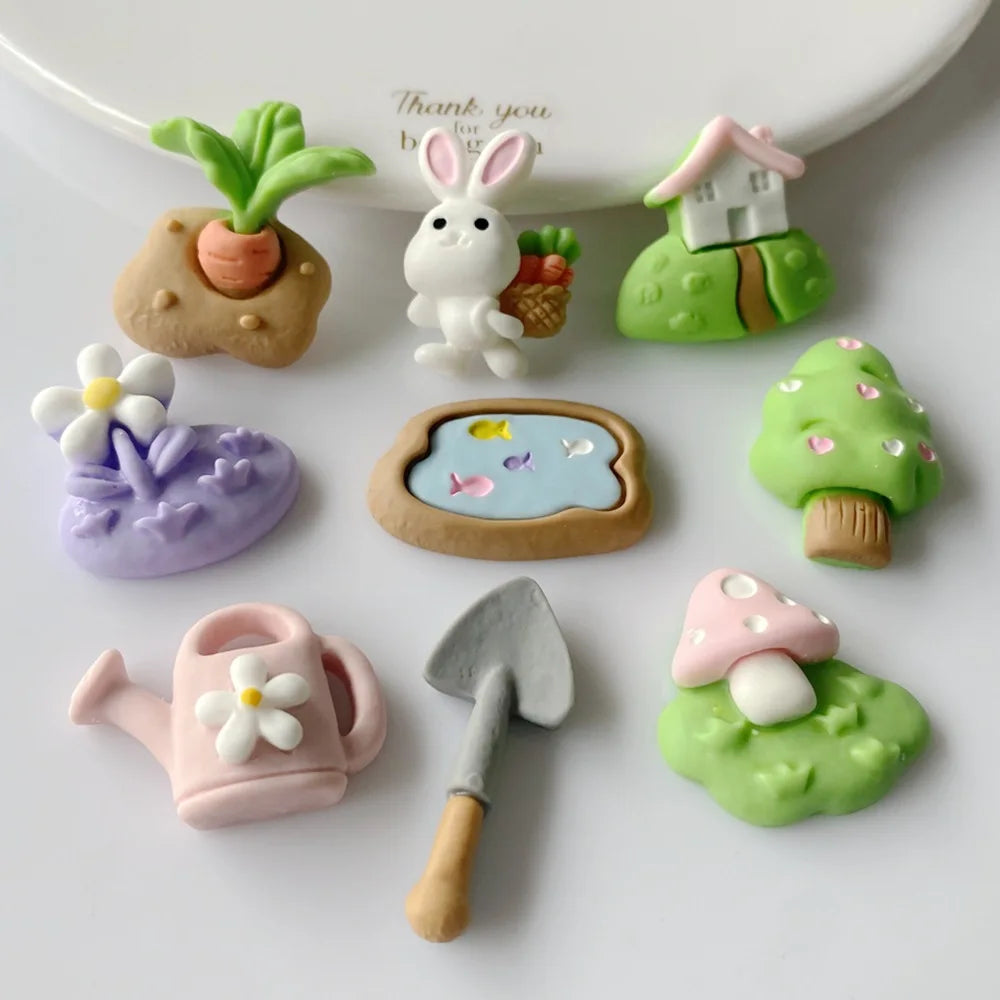 Pond Mushroom House Building Polymer Clay Slice for Decoration Crafts