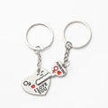Spot Supplies Giveaway Metal Keychain Advertising Classic Heart to Key Metal Keychain Lover