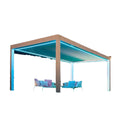 Modern Design Aluminum Alloy Motorized Gazebo LED Retractable Roof Outdoor Pergola Easy-to-Install Sun Protection Balcony Access