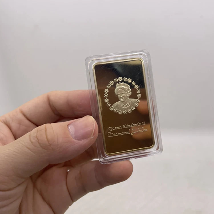 Ready Stock Souvenir Queen Elizabeth Metal Coin Solid Gold Plated Coin Tu Buy