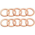 10mmx16mmx1mm M10 Copper Flat Washer Metric Sealing Washer for Screw Bolt