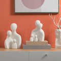 3pcs Included Family Figurines Desktop Crafts Home Decorations Ceramic Abstract Art love Family Sculpture