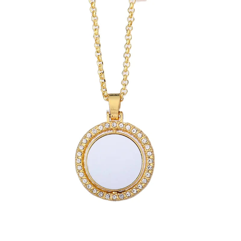 Modern Sublimation Round Necklace Blanks for Home Decor Birthday Gifts Featuring Family for Love Design