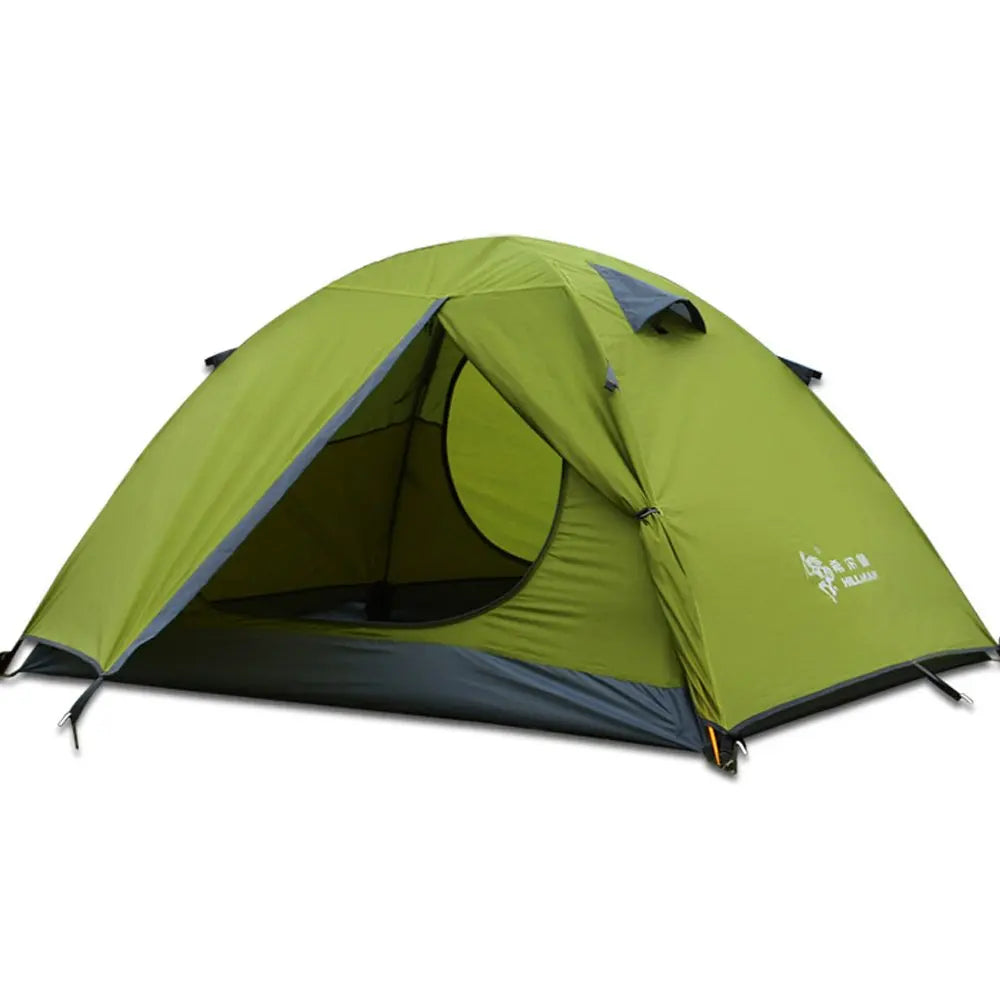 Family Travel Tent 3-4 Person Lightweight Backpacking With Two Doors Double Layer Windproof Camping Aluminum Rods for Outdoor