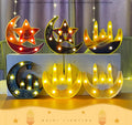 Ramadan Middle East Arab Eid Wall Home Muslim Decoration Moon Lantern Mosque Ramadan Decoration Star Led Hanging Pictures