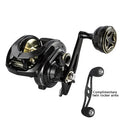 Carbon Fiber 6.4:1 Drag 10kg Bait Casting Fishing Reel Wheel Metal Spool 6+1BB Distance Ultralight Casting Reels for Saltwater