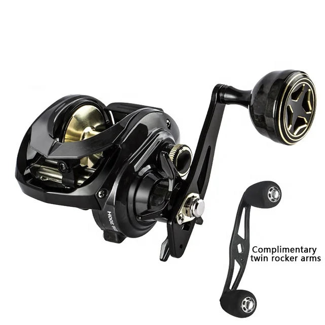 Carbon Fiber 6.4:1 Drag 10kg Bait Casting Fishing Reel Wheel Metal Spool 6+1BB Distance Ultralight Casting Reels for Saltwater