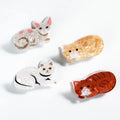 Custom Cute Cat Shape Hair Clips With logo Biodegradable Acetate Animals Claw Clips for Women Thin Hair