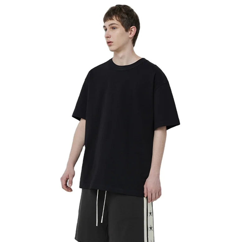 New Arrival Heavyweight Tee Shirt Custom Embroidery Design Back Boxy Fit Oversized Men t Shirts Custom MegaBDM