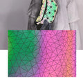 Light Transformation Reflective PU Synthetic Vinyl Fabric for Making Bag Leather That Changes Color When Exposed to Strong Light