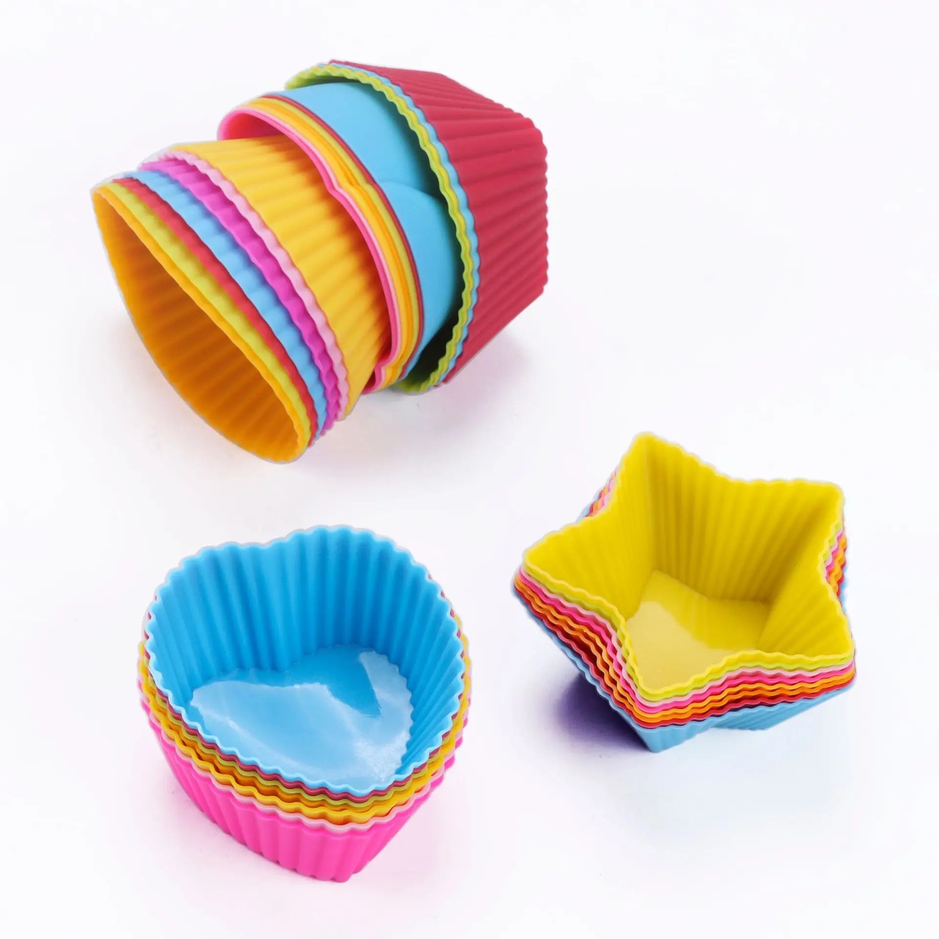 Durable Reusable Silicone Muffin Molds Baking Mold Tool for Baking Cups-Cake Tools