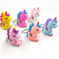 Lovely Gift for Girls Bag Accessory PVC unicorn Keychain
