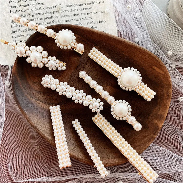 New Women Fashion Pearls Hair Clip Hair Accessories Girls BB Clips Bobby Pins Barrette Hairpin