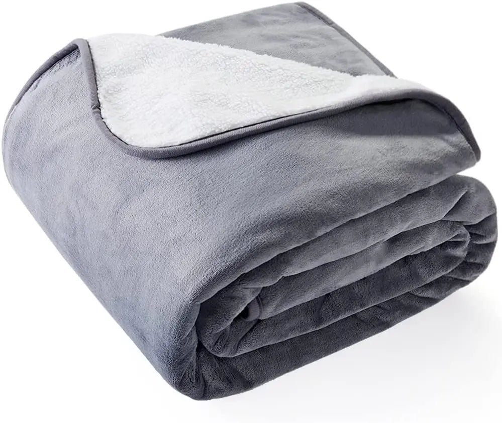 Premium Oversized Warm Touch Cozy Winter Velvet Fleece Plush Flannel Blanket for Airline Hotel Travel Hospital