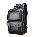 Fashionable Luxury  Men Waterproof PU Leather Leisure Travel Backpacks Bag Male  With Laptop Compartment