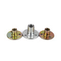 M6 #8 X 32 M8 M12 Brad Hole Tee Nut Zinc-plated Three Hole Round Base T Nut Furniture Hardware Flange Insert Female Thread