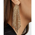 Exaggerating New Alloy Hollow Earrings Inset Personality Earrings Fashion Geometric Earrings