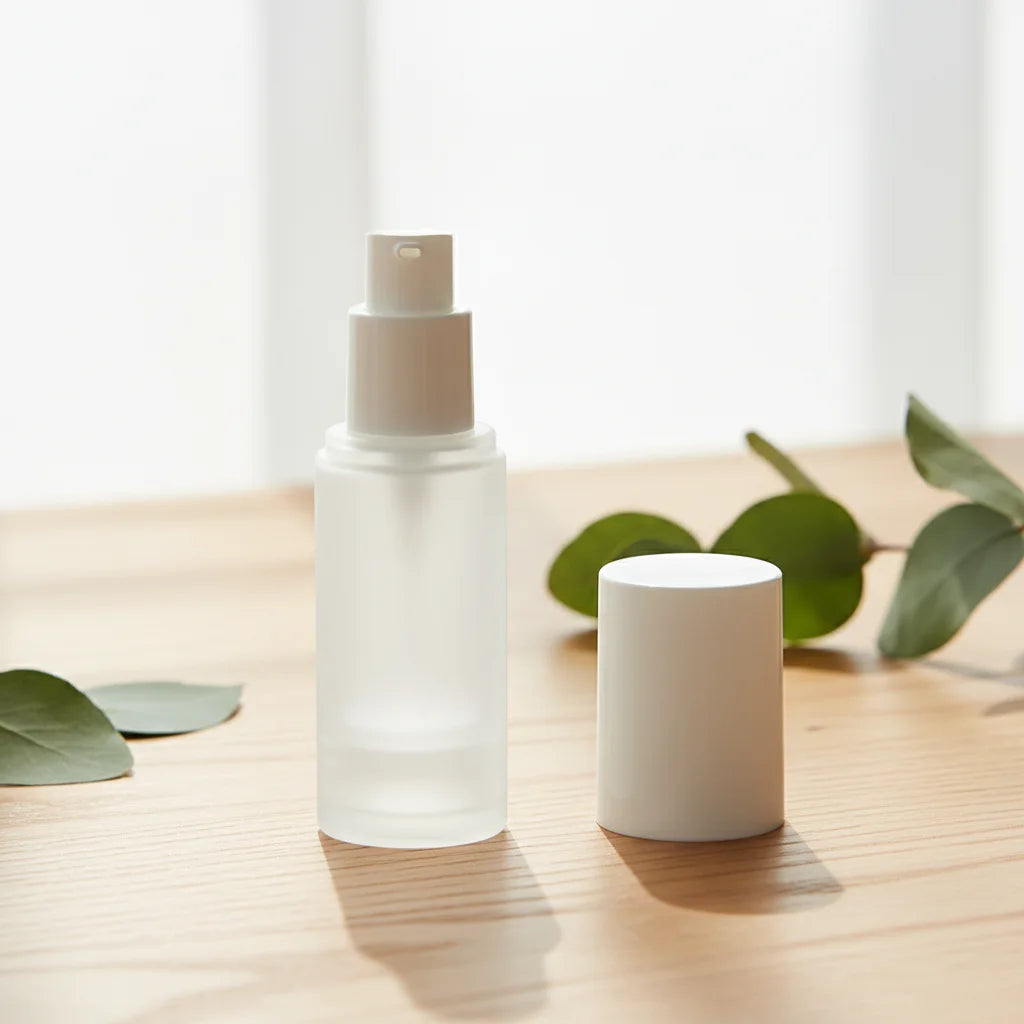 For Clear Frosted Matte Plastic Airless Pump 15ml 20ml 30ml Skin Care Lotion Bottles Lid Refillable False Eyelashes Face Masks