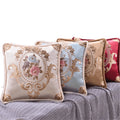 European Luxury Jacquard Cushion Cover New Design Boho Floral Embroidered Pillowcase Square Woven Technique for Home or Hotel