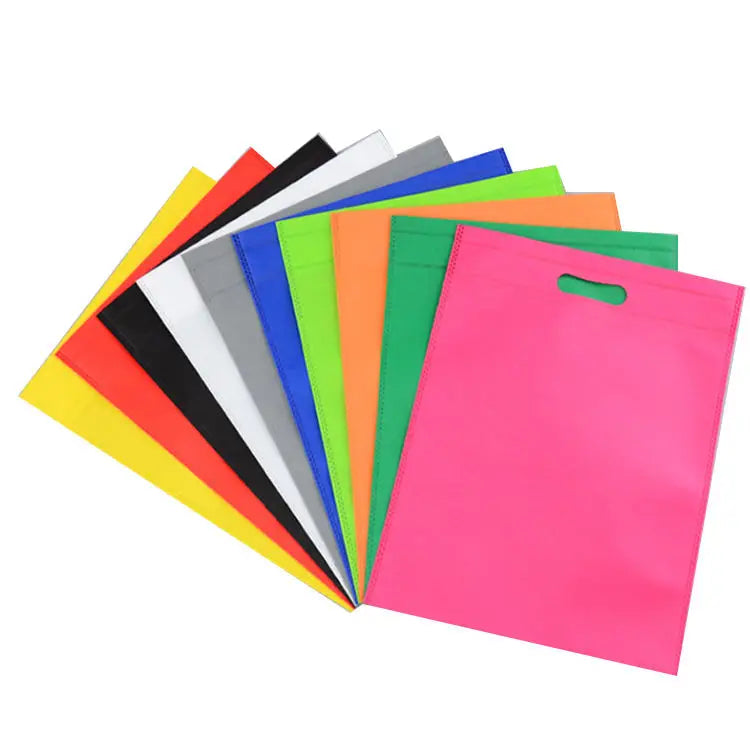 Custom Logo Eco-friendly 70gsm Non-woven Die Cut Handled Shoulder Closure Tradeshow D Cut Bag