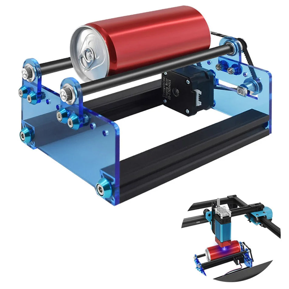 TWOTREES OEM Easy Connection Laser Engraving Machine Rotary Module for CNC Laser Machine Engraving Cylindrical