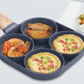 Four-cup Egg Pan Medical Stone Non-stick Frying Pan Compatible with All Heat Sources